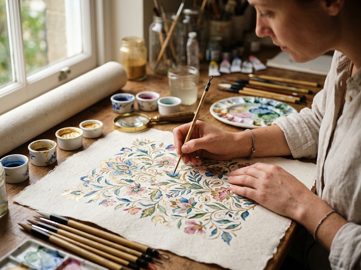Artisan printing luxury wallpaper